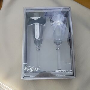 Studio His & Hers Wedding Champagne Flutes/Glasses